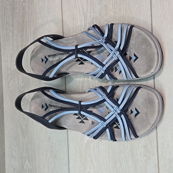 Skechers Womens Reggae Memory Foam Sandals Strappy shoes sz 9 - Picture 3 of 11